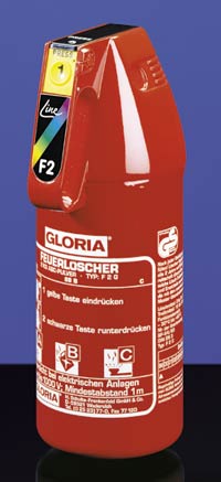 Pulverlöscher F2G inklusive Kfz-Halterung Pulverlöscher F2G inklusive Kfz-Halterung